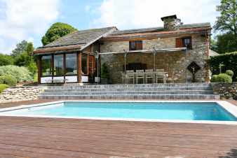 Luxury holiday home with a swimming pool and sauna for rent in Trois-Ponts