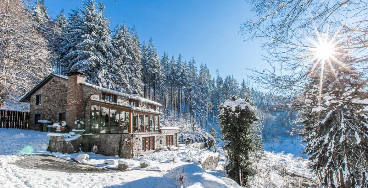 Vakantiehuis in de sneeuw in de Ardennen