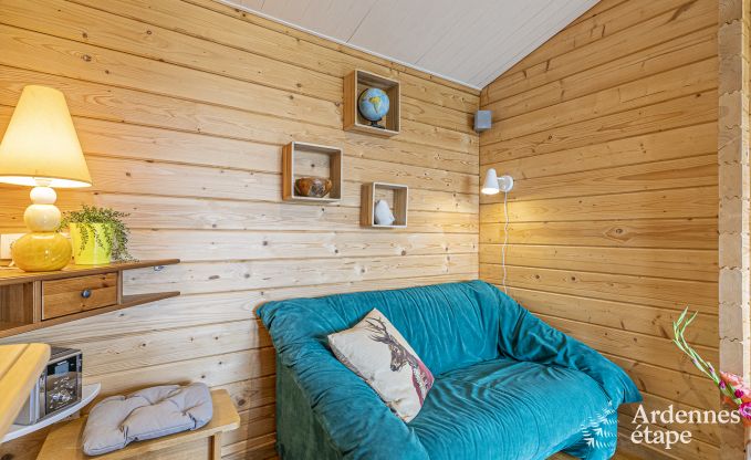 Pretty wooden chalet for two people to rent in Anhée in the Ardennes