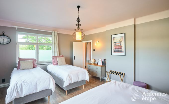 Luxury villa with swimming pool and tennis court for 14 people in Anhe, located in the Moligne valley