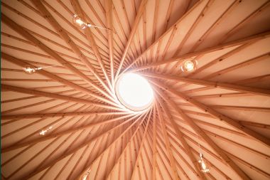 Spacious yurt for 4 people in Aywaille with wood pellet stove and private garden with terrace