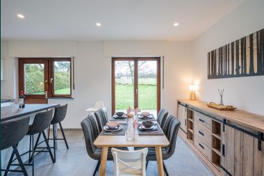 Charming holiday home in Aywaille for 2 couples with private bathrooms, infrared cabin, and spacious garden