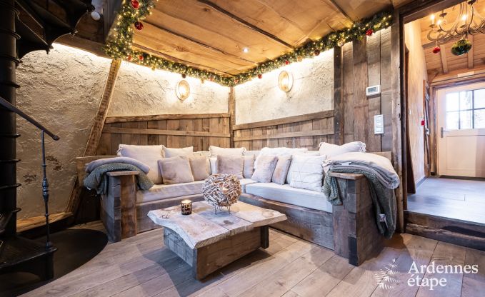 Comfortable holiday chalet in Bastogne with garden and sauna