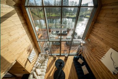 Luxury chalet in Brognon for 20 people with heated outdoor pool, outdoor jacuzzi and sauna on the lake