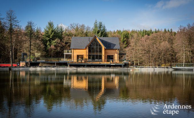 Luxury chalet in Brognon for 20 people with heated outdoor pool, outdoor jacuzzi and sauna on the lake