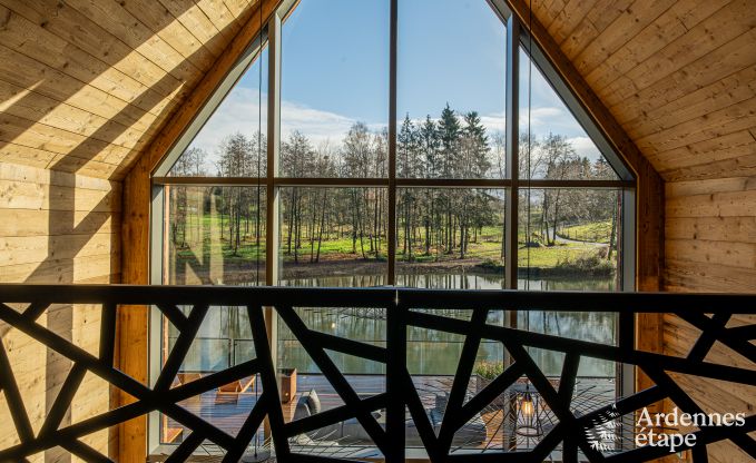 Luxury chalet in Brognon for 20 people with heated outdoor pool, outdoor jacuzzi and sauna on the lake