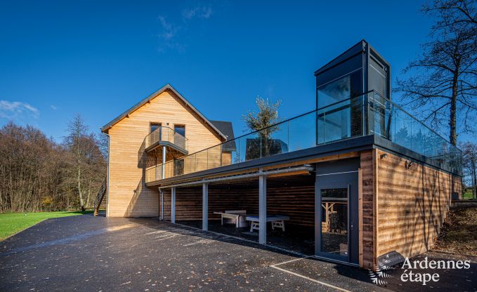 Luxury chalet in Brognon for 20 people with heated outdoor pool, outdoor jacuzzi and sauna on the lake