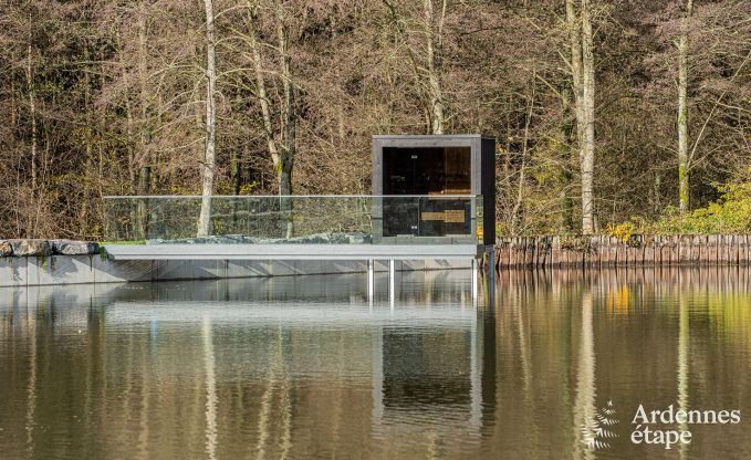 Luxury chalet in Brognon for 20 people with heated outdoor pool, outdoor jacuzzi and sauna on the lake