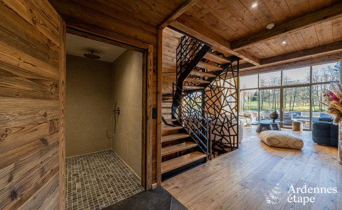 Luxury chalet in Brognon for 20 people with heated outdoor pool, outdoor jacuzzi and sauna on the lake