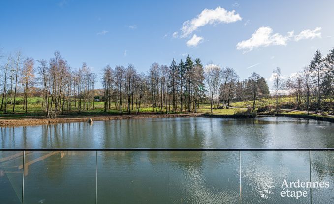 Luxury chalet in Brognon for 20 people with heated outdoor pool, outdoor jacuzzi and sauna on the lake