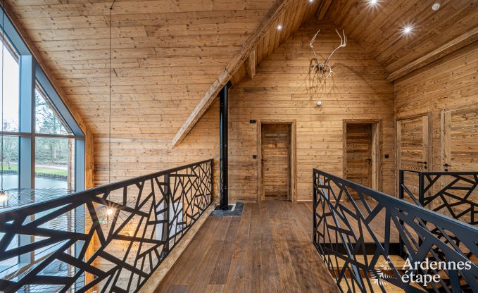 Luxury chalet in Brognon for 20 people with heated outdoor pool, outdoor jacuzzi and sauna on the lake