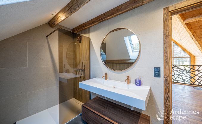 Luxury chalet in Brognon for 20 people with heated outdoor pool, outdoor jacuzzi and sauna on the lake