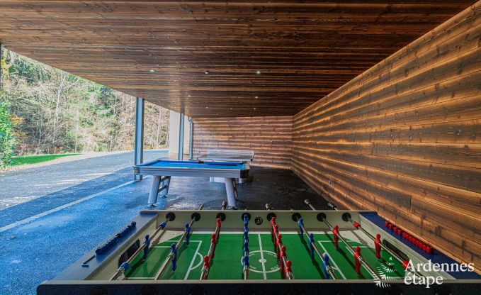 Luxury chalet in Brognon for 20 people with heated outdoor pool, outdoor jacuzzi and sauna on the lake