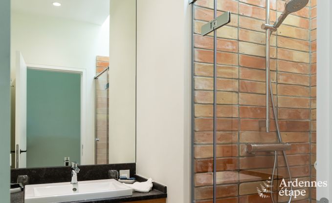 Chalet in Couvin for 8 people: comfortable holiday home with sauna and panoramic view