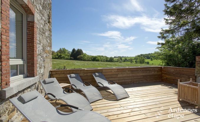 Holiday home with outdoor sauna for rent for 8 guests in Dinant