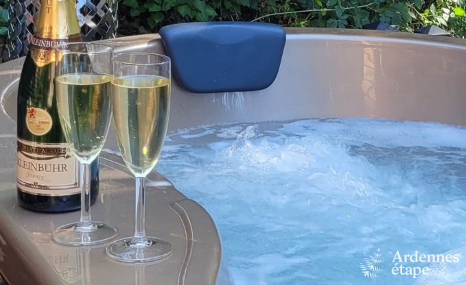 Romantic chalet Doische: handmade, wood stove, private garden, suitable for 2 people