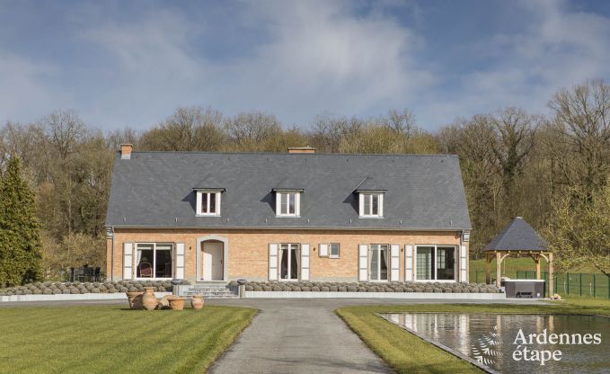 Luxury holiday villa with pond and luxury equipment to rent in Doische