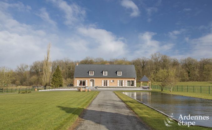 Luxury holiday villa with pond and luxury equipment to rent in Doische