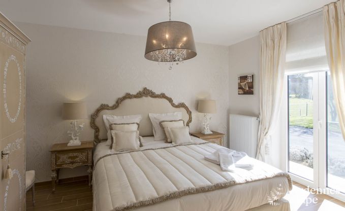 Luxury villa for 8 people in Doische: infrared cabin, jacuzzi, cassette fireplace, pond, and private garden