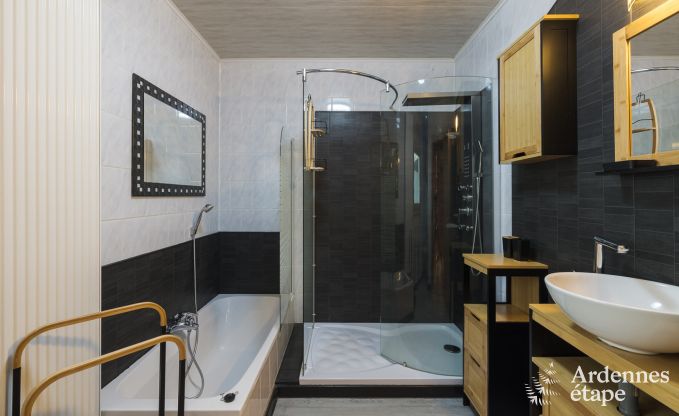 Spacious holiday home near Durbuy for 9 people with covered jacuzzi, fenced garden, and play area