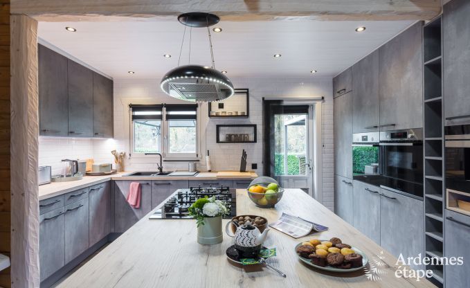 Spacious holiday home near Durbuy for 9 people with covered jacuzzi, fenced garden, and play area