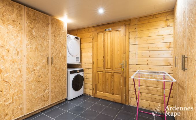 Spacious holiday home near Durbuy for 9 people with covered jacuzzi, fenced garden, and play area