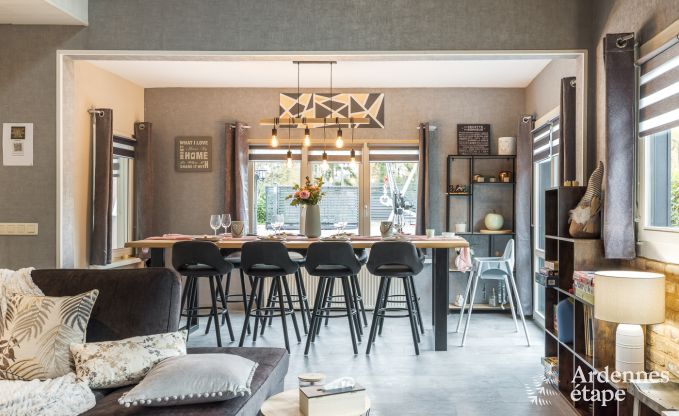 Spacious holiday home near Durbuy for 9 people with covered jacuzzi, fenced garden, and play area