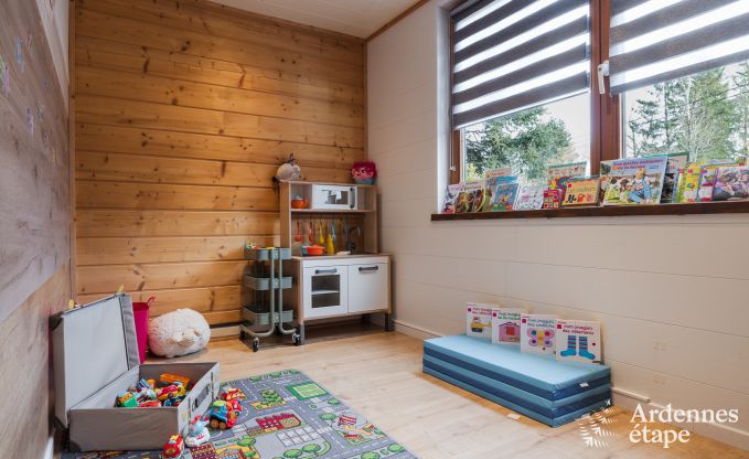 Spacious holiday home near Durbuy for 9 people with covered jacuzzi, fenced garden, and play area