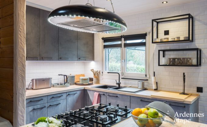 Spacious holiday home near Durbuy for 9 people with covered jacuzzi, fenced garden, and play area