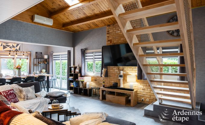 Spacious holiday home near Durbuy for 9 people with covered jacuzzi, fenced garden, and play area