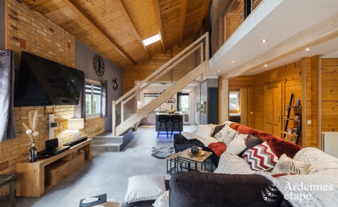 Spacious holiday home near Durbuy for 9 people with covered jacuzzi, fenced garden, and play area