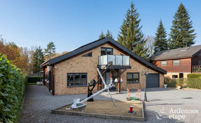 Spacious holiday home near Durbuy for 9 people with covered jacuzzi, fenced garden, and play area
