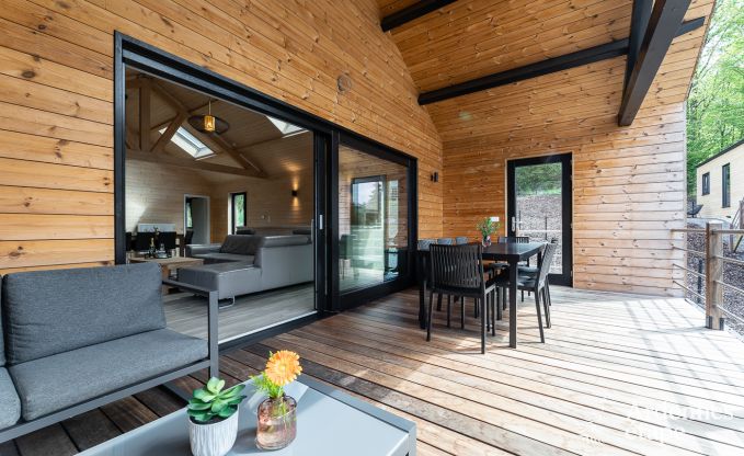 Chalet in Durbuy with sauna and football for 8 persons in the Ardennes