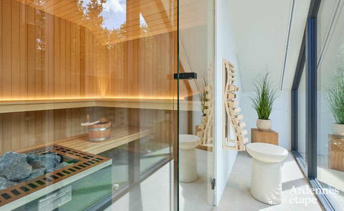 Comfortable holiday home for 4 people in Durbuy with 2 bedrooms, 2 bathrooms, sauna and private garden