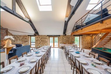 Spacious holiday home for 32 people in Ferrières with 12 bedrooms, sauna, jacuzzi and play facilities