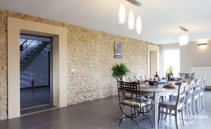 Sandstone farmhouse converted into 6-to-9-person holiday cottage with wellness in Florenville
