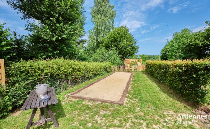 Charming holiday home for 8 people in Florenville with 4 bedrooms, wellness and play tower on the Semois