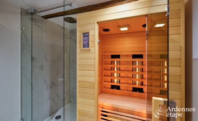 Charming holiday home for 8 people in Florenville with 4 bedrooms, wellness and play tower on the Semois