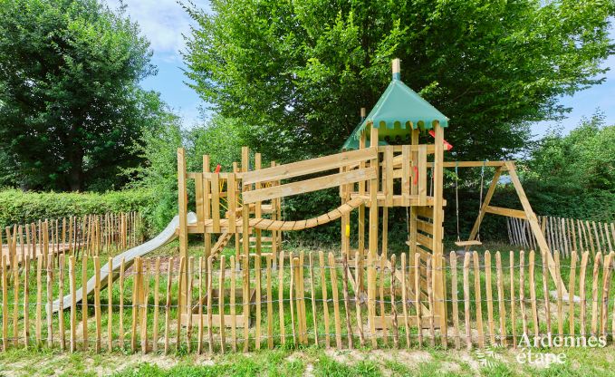 Charming holiday home for 8 people in Florenville with 4 bedrooms, wellness and play tower on the Semois