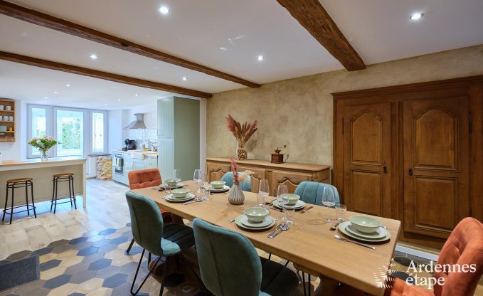 Charming holiday home for 8 people in Florenville with 4 bedrooms, wellness and play tower on the Semois