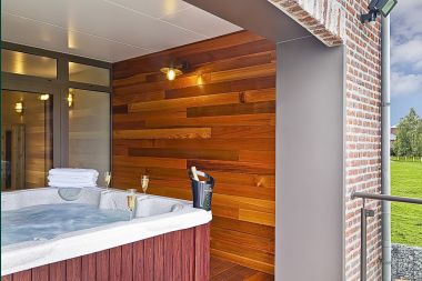 Luxury holiday home in Froidthier for 10 guests with swimming pool, wellness and 5 bedrooms near Aubel