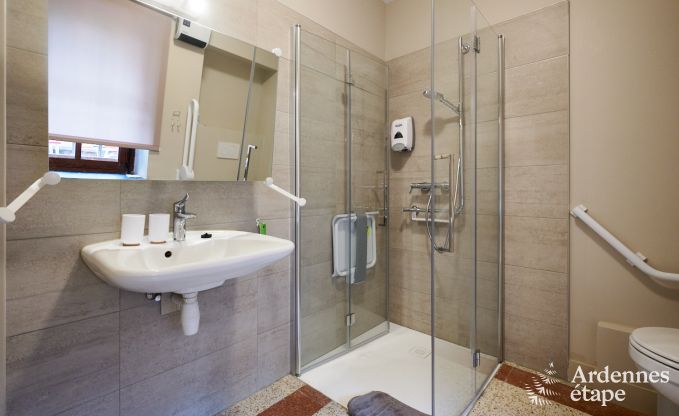 Spacious holiday home for 14 people with 5 bedrooms, 4 bathrooms and large private garden in Hamoir, Ardennes