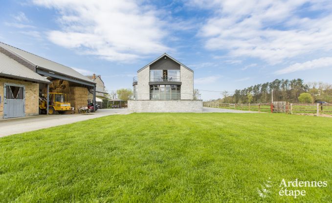 Spacious holiday home consisting of two adjoining buildings in Han-sur-Lesse for 13 people with indoor swimming pool