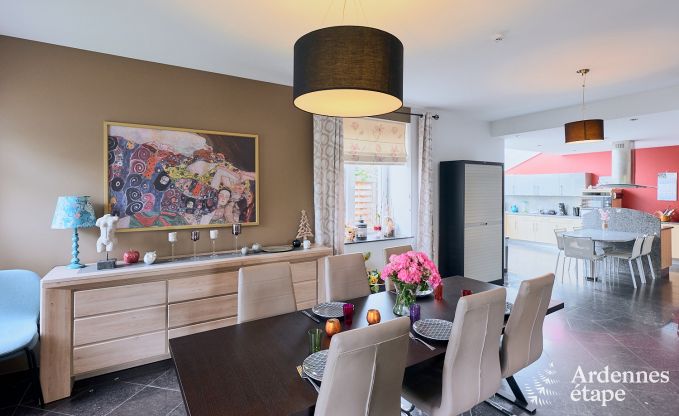 Spacious holiday home consisting of two adjoining buildings in Han-sur-Lesse for 13 people with indoor swimming pool
