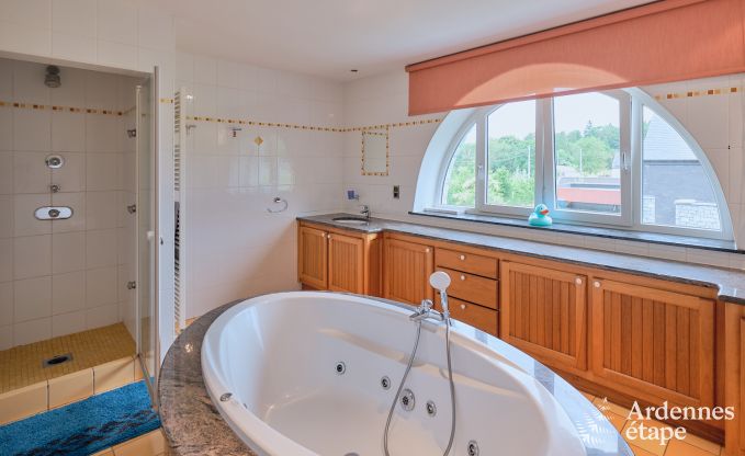 Spacious holiday home consisting of two adjoining buildings in Han-sur-Lesse for 13 people with indoor swimming pool