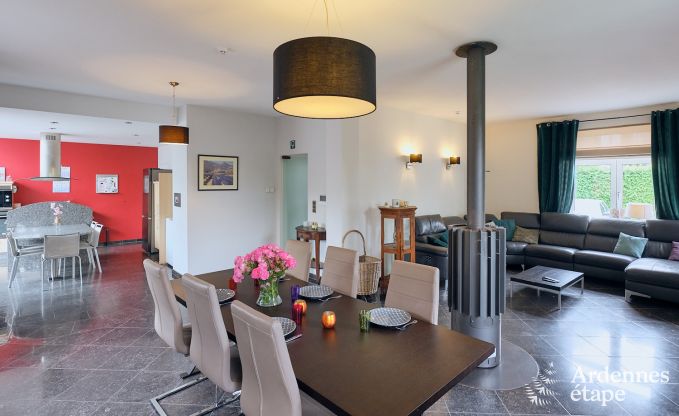 Spacious holiday home consisting of two adjoining buildings in Han-sur-Lesse for 13 people with indoor swimming pool
