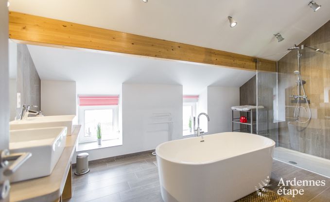 Spacious holiday home consisting of two adjoining buildings in Han-sur-Lesse for 13 people with indoor swimming pool