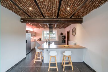 Holiday home in Méan for 14 people near Durbuy with swimming pool, bar, playroom and private garden