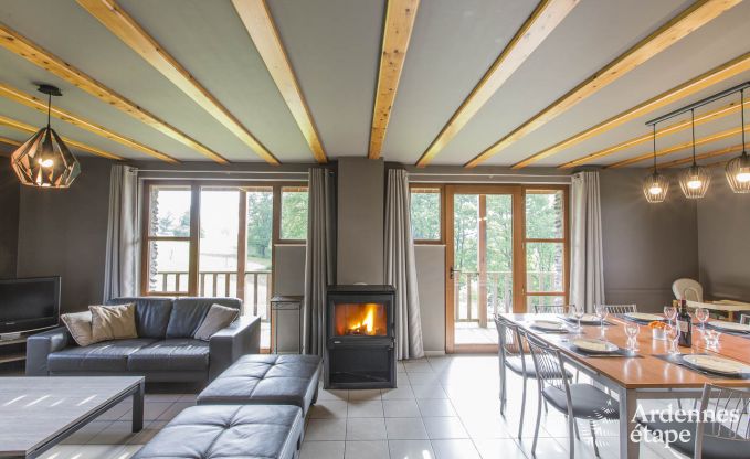 Nice wooden chalet for a stay for 10 to 12 people in Houffalize