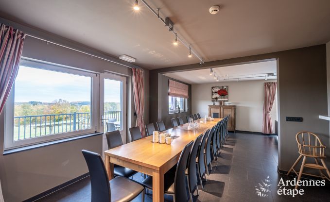 Luxury villa in Houffalize: accommodation for 22 people with pool, sauna, and garden in the Ardennes